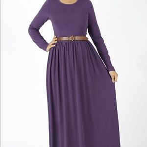 Milk Silk Maxi Dress - XXL - royal purple